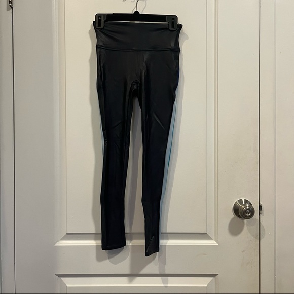 Spanx Faux Leather Track Stripe 7/8 Leggings - Picture 5 of 6